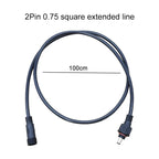 12V DC Power Plug 55*21mm 2Pin Waterproof Connector Male Female Terminal Butt Joint Monitoring Line 1-5M Extension Cord IP67