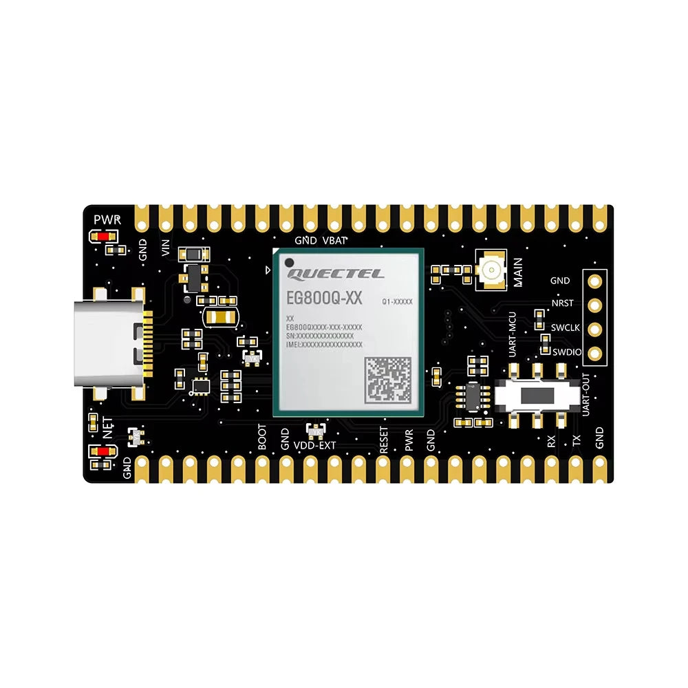 Quectel EG800Q-EU MCU STM32 40PIN DIP PCBA LTE CAT1 Module For Europe 2.4G WIFI Scan B1/B3/B5/B7/B8/B20/B28 Band SMS USB UART