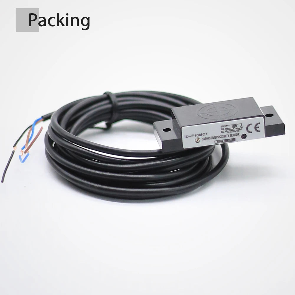 AUCHTEL Square Capacitive Proximity Switch Sensor E2K-F10MC1 Level Non-metallic Detection Sensor Three-wire NPN PNP