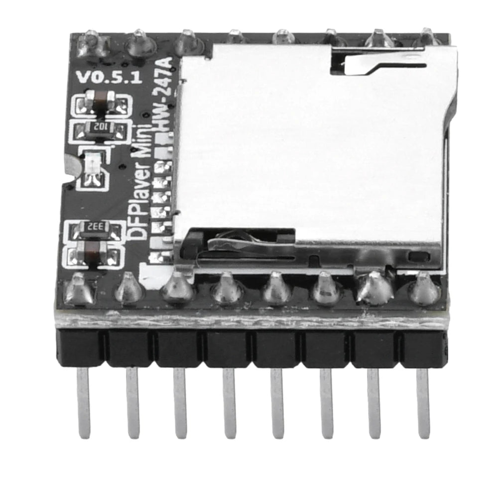 YX5200 DFPlayer Mini MP3 Player Module MP3 Voice Decode Board Supporting TF Card U-Disk IO Serial Port AD Compatible for Arduino