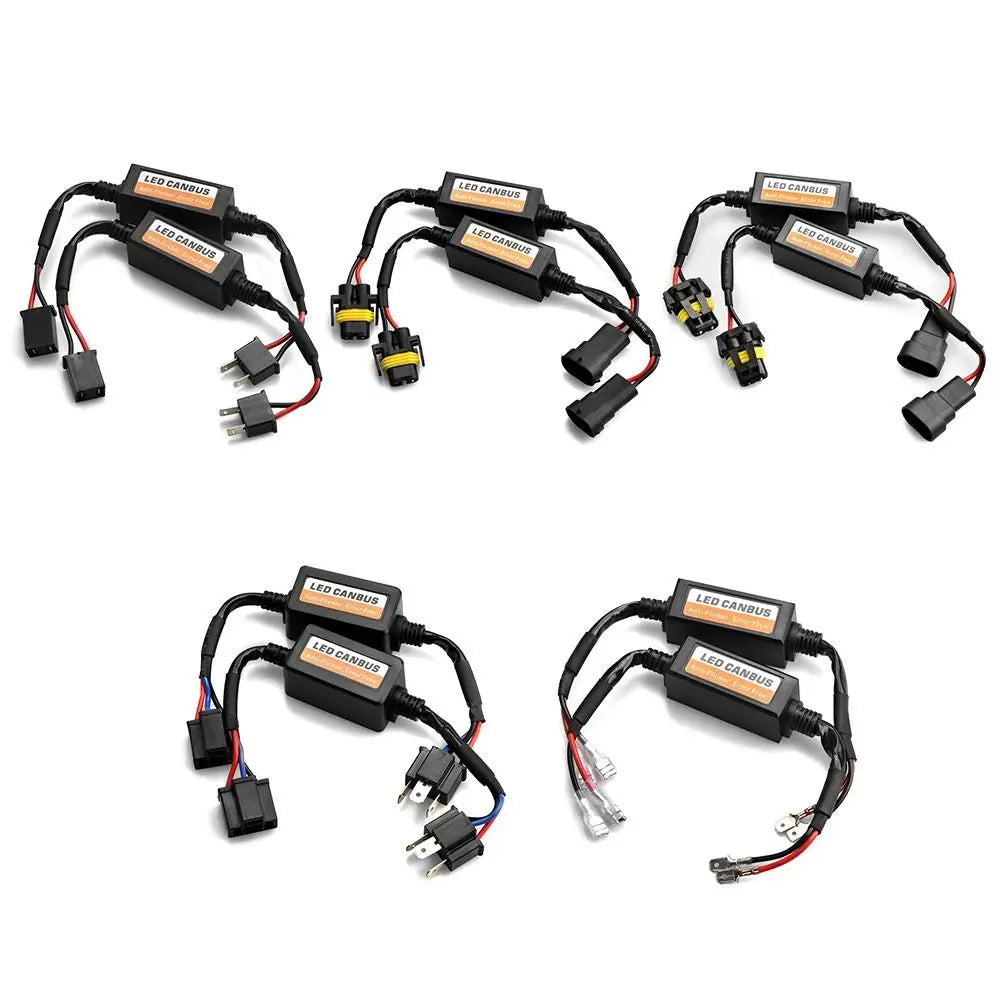 Accessories h1/h3/h4/h7/h8/h9/h11 Anti-Flicker Automotive LED Decoder LED Canbus Decoder Fault Eliminator Resistor Controller