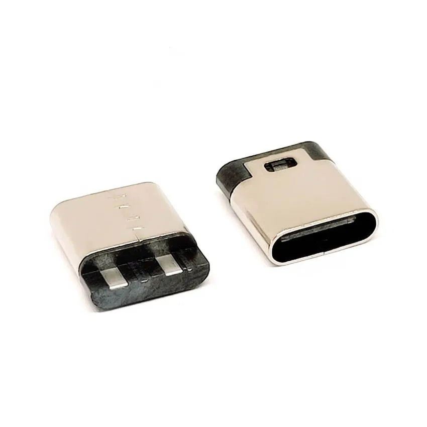 1-10Pcs Type C 2 Pin Waterproof Female USB C Socket Port With Screw Hole Fast Charge Charging Interface USB Connector With Cable
