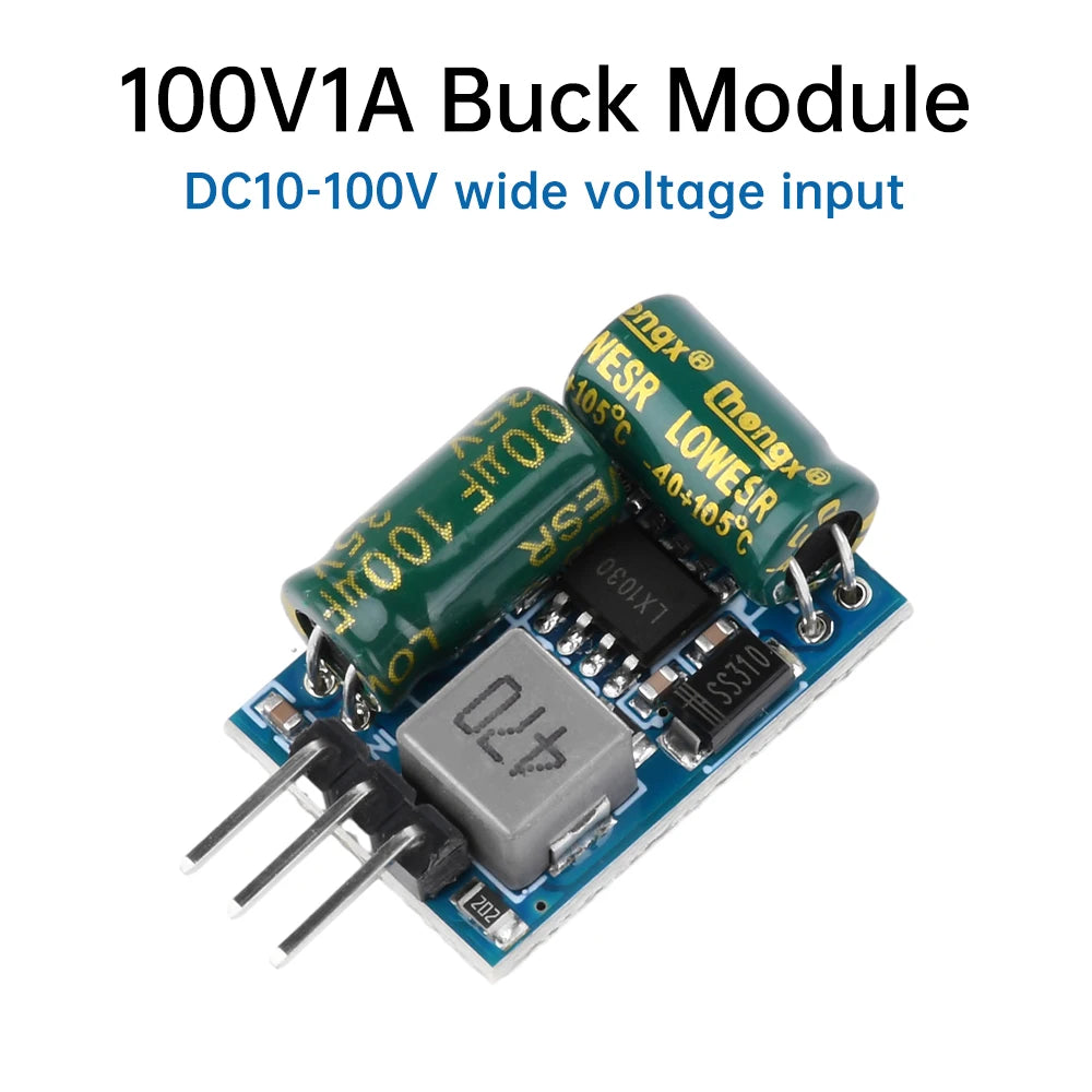 DC10-100V Step Down Power Module 24V 36V 48V 60V 72V to 3.3V 5V Buck Converter High Current 1A High Voltage Resistance