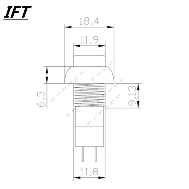 6PCS PBS-11A PBS-11B 12mm self-locking / Self-reset Plastic Push Button Switch Latching Momentary Switchs 3A 250V AC 2PIN 6Color