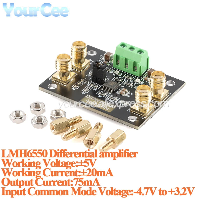 LMH6550 Fully Differential Amplifier Module AD8130 IVA-05208 THS4131 Operational Amplifier Single Ended Conversion Different