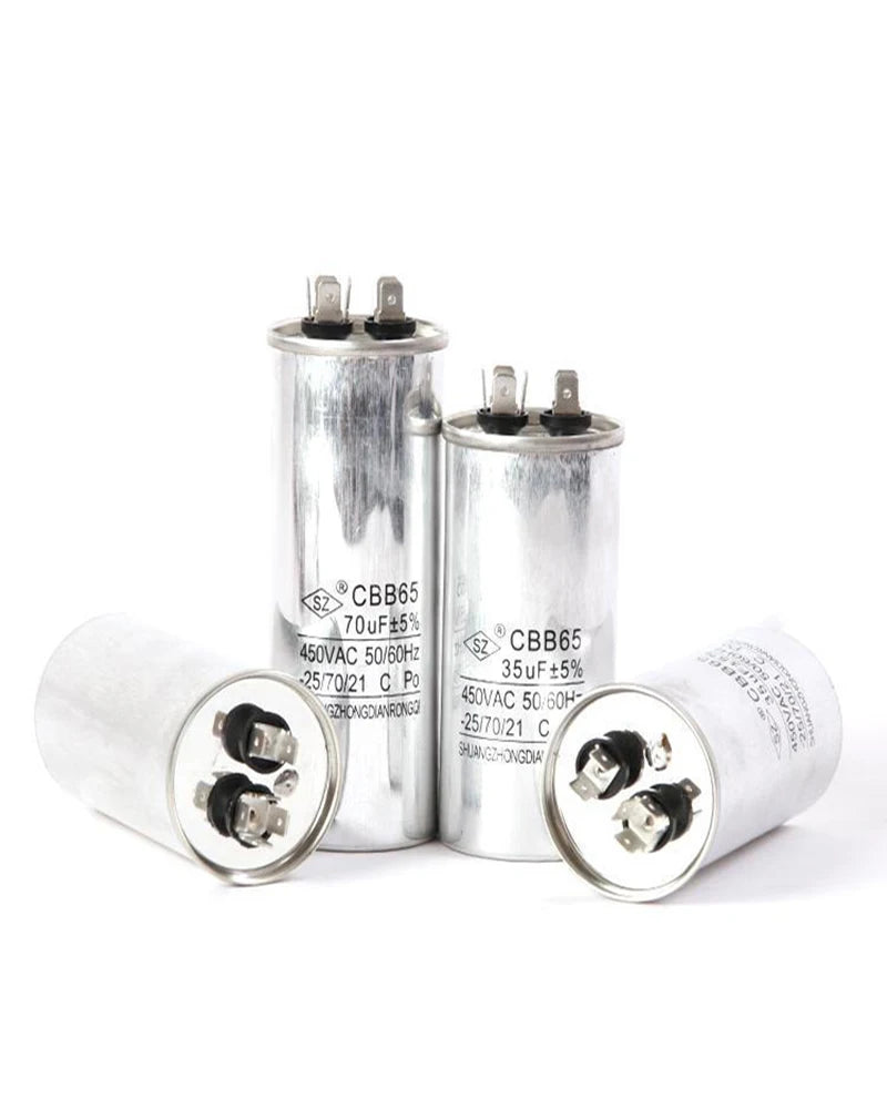 CBB65 450V AC Motor Capacitor Air Conditioner Compressor Start Capacitor 20uF 25uF 30uF 35uF 40uF 45uF 50uF 55uF 60uF 70uF 80uF