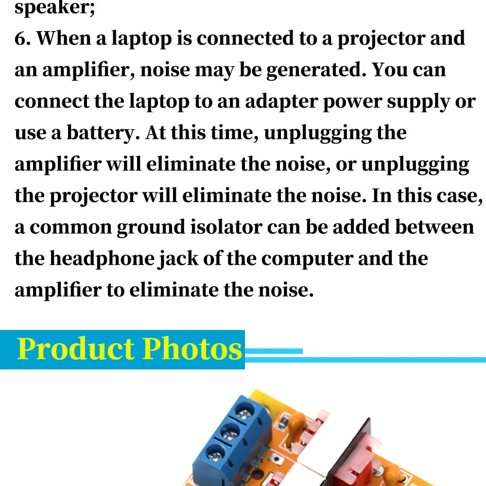 XH-M372 Stereo /Audio Isolator Vehicle Common Ground Suppression Interference Noise Isolation Module Transformer Coupler