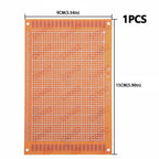 Phenolic PCB Prototype Board Universal Through Hole Perfboard for DIY Electronic Projects 9x15CM/7x9CM/5x7CM