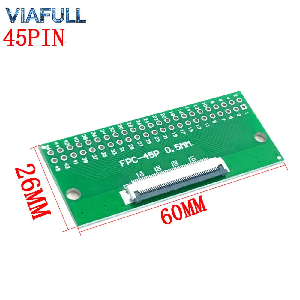 FC/FPC 6-80P to 2.54mm DIP Adapter Board 0.5mm Pitch Flexible Flat Cable Breakout PCB Soldered FR4 Double-Sided Converter Module