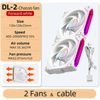 Coolcirc DL-2 120mm ARGB Cooling Fan Modular Wireless Stackable Splicing 800-2000RPM PWM Silent for Gaming PC Case Water Cooler