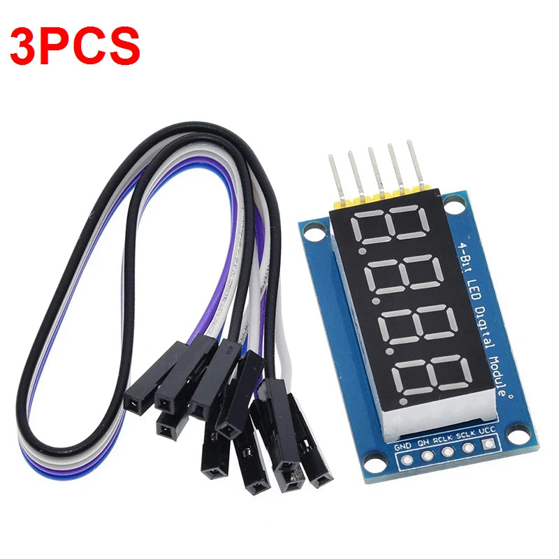 TM1637 4 Bits / TM1638 / 74HC595 8 bit Digital LED Display Module 7 Segment 0.36Inch Clock RED Anode Tube Four Serial Driver