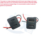 USB 2.0 Connector Female Socket Dual Layer Type C and USB Power Socket Interface, with Cable Charging Car Soldering Plug