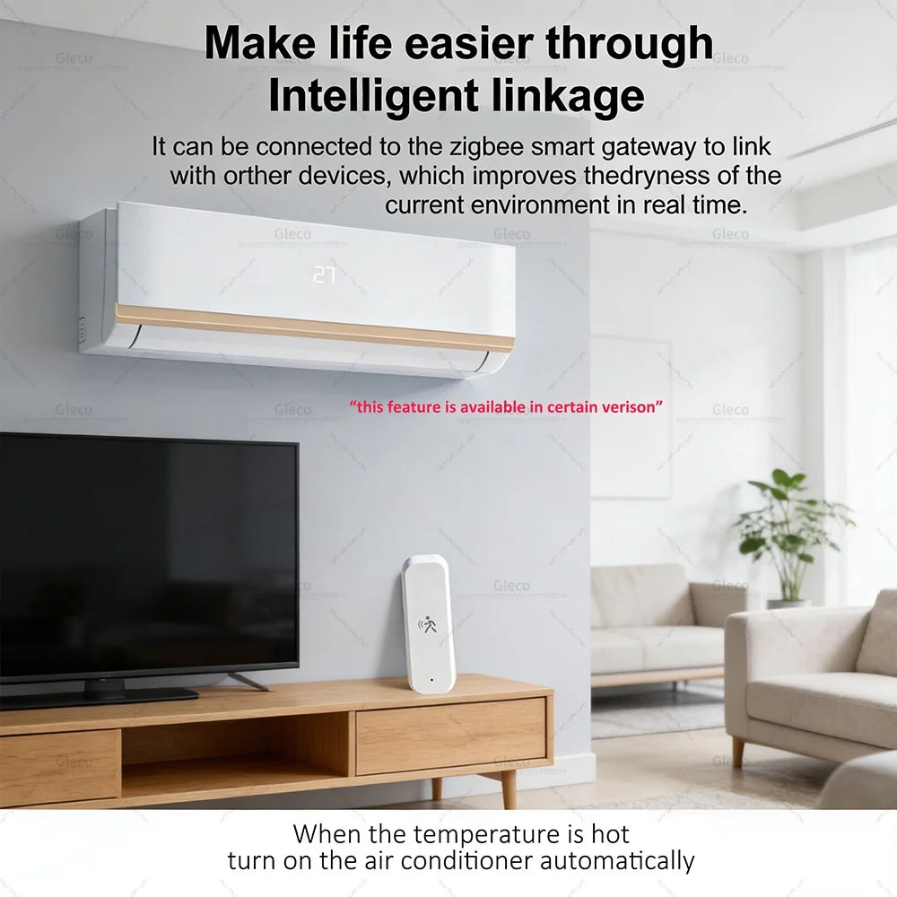 Zigbee 3.0 10G MmWave Human PIR Motion Sensor With Temperature Humidity Illuminance Monitor Support Tuya Smart Life Zigbee2MQT