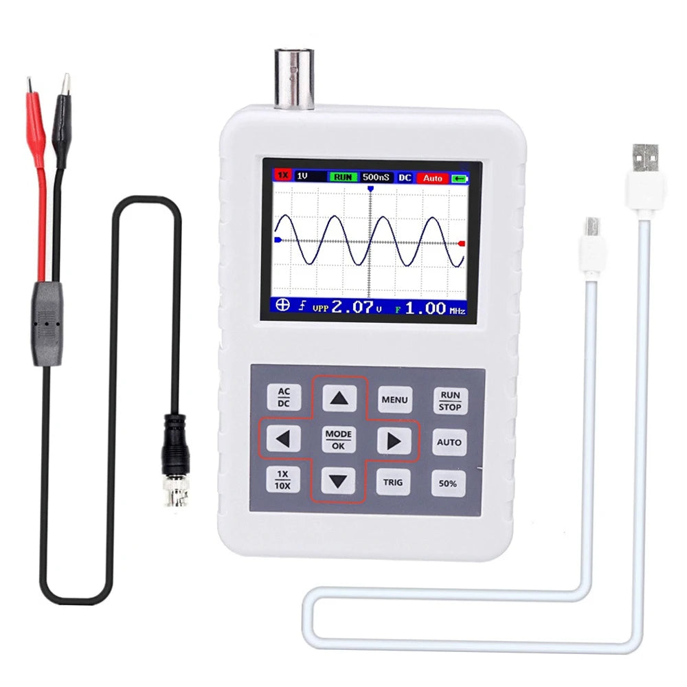 DSO PRO Handheld Digital Oscilloscope Portable Palm Size Oscillograph 5M Bandwidth 20MS/s Sampling Rate with P6100 BNC Probe
