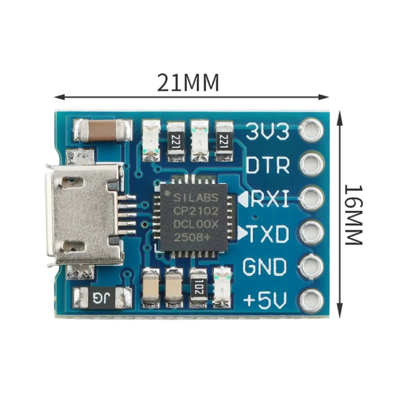 5pcs CP2102 USB to Serial UART Downloader Flasher Board USB to TTL Module USB Interface