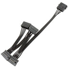 1PCS 4Pin IDE Molex To1/2/3/4/5-Port 15Pin SATA Power Cable Cord Lead 18AWG Wire for Hard Drive HDD SSD PC Server DIY