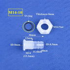 PP Straight Bulkhead Connector M5~M16 Thread To 3~12mm Aquarium Water Tank Inlet Outlet Joint Garden Irrigation Hose Connectors