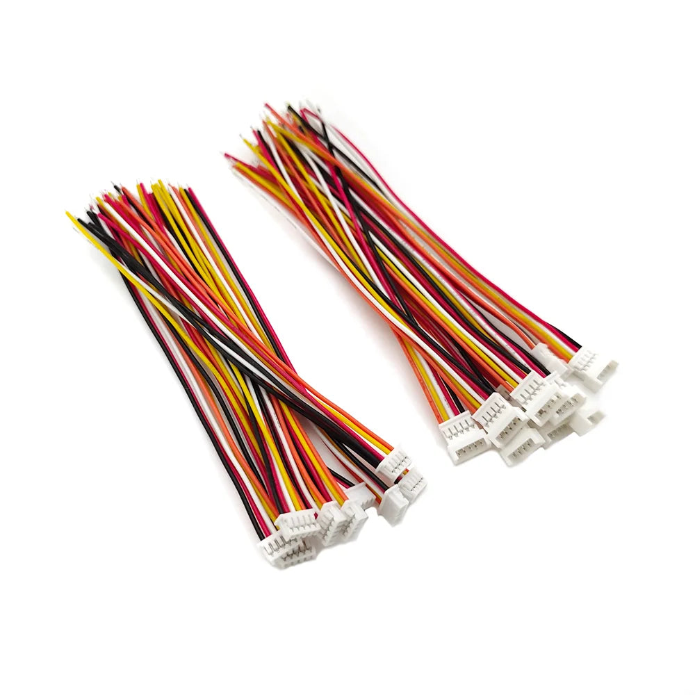 5/10Pairs Mini JST 1.25mm Connector Pitch 1.25mm Male Plug Female Jack Socket 2P/3/4/5/6 Pin Connectors with Wire Cable 10CM