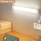 Led Tube Light With Switch Wire 110V 220V 10W 20W Lighting Strip Lamps 30/50cm For  Living Room Bedroom Closet Kitchen Lamp