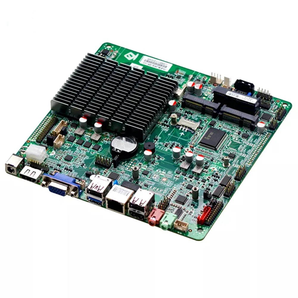 【New Arrival】Gaming PC Motherboards X86 Mini Fanless ITX Motherboard Single Board Computer Linux With Quad Core J1900 Processor