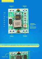 1PCS DC-DC 3A 5A Adjustable Step-down Power Module Board Voltage Stabilizing Aircraft Model MP1584EN 24V 12V 9V To 5V