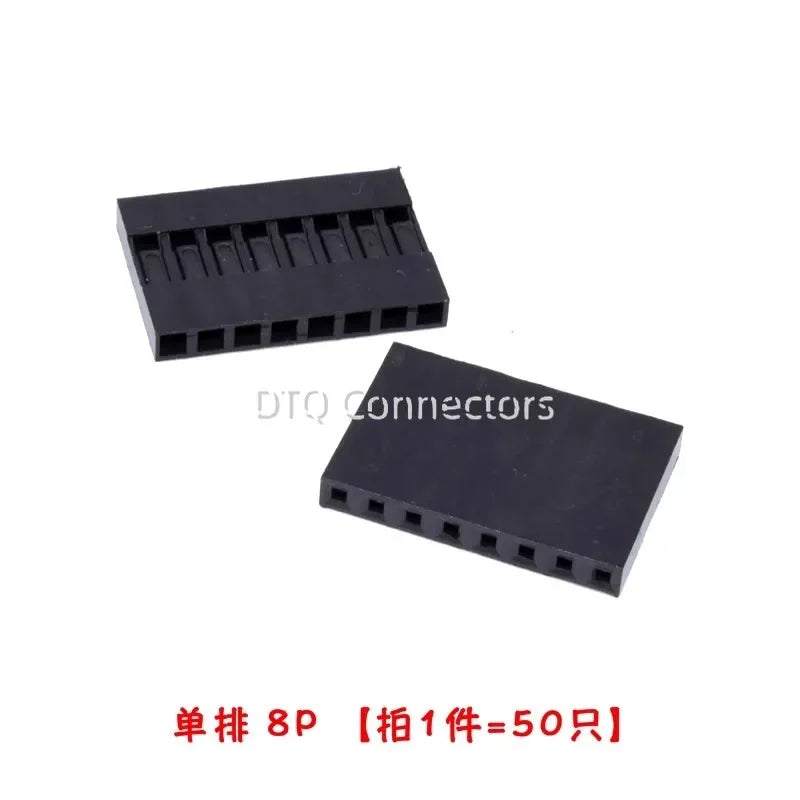 50pcs 2.54mm Dupont connector Male/Female Pin Way Cable Plug 2/3/4/5 Pin Electrical Pin Jumper Header Housing Wire Connector Kit