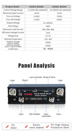 Slim DIN Rail Mount Single Phase Solid State Relay SSR Relay Module with Heatsink 10A 25A 40A