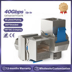 Tool-free Cat8/Cat7/Cat6A RJ45 Keystone module STP type  zinc alloy shielded STP module self-locking network coupler adapter