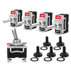 5Pcs Heavy Duty Car Boat Rocker Toggle Switch 15A 250V 2Pin SPST ON/OFF Rocker Switches with Waterproof Boot Spst Rocker Switch
