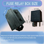 12V24VRelay Fuse Block With 10Pack 5Pin 30A Relays Slots 40 ATC/ATO Fuse Circuit Control Relay System Box 12 Volt Fuse Block