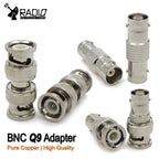 Q9 BNC To BNC Male Plug & Female Jack Connector Straight RF Coaxial adapter for radio antenna Wire Terminals High Quality