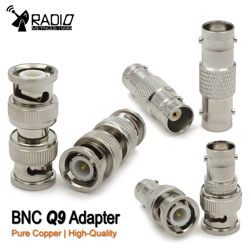 Q9 BNC To BNC Male Plug & Female Jack Connector Straight RF Coaxial adapter for radio antenna Wire Terminals High Quality