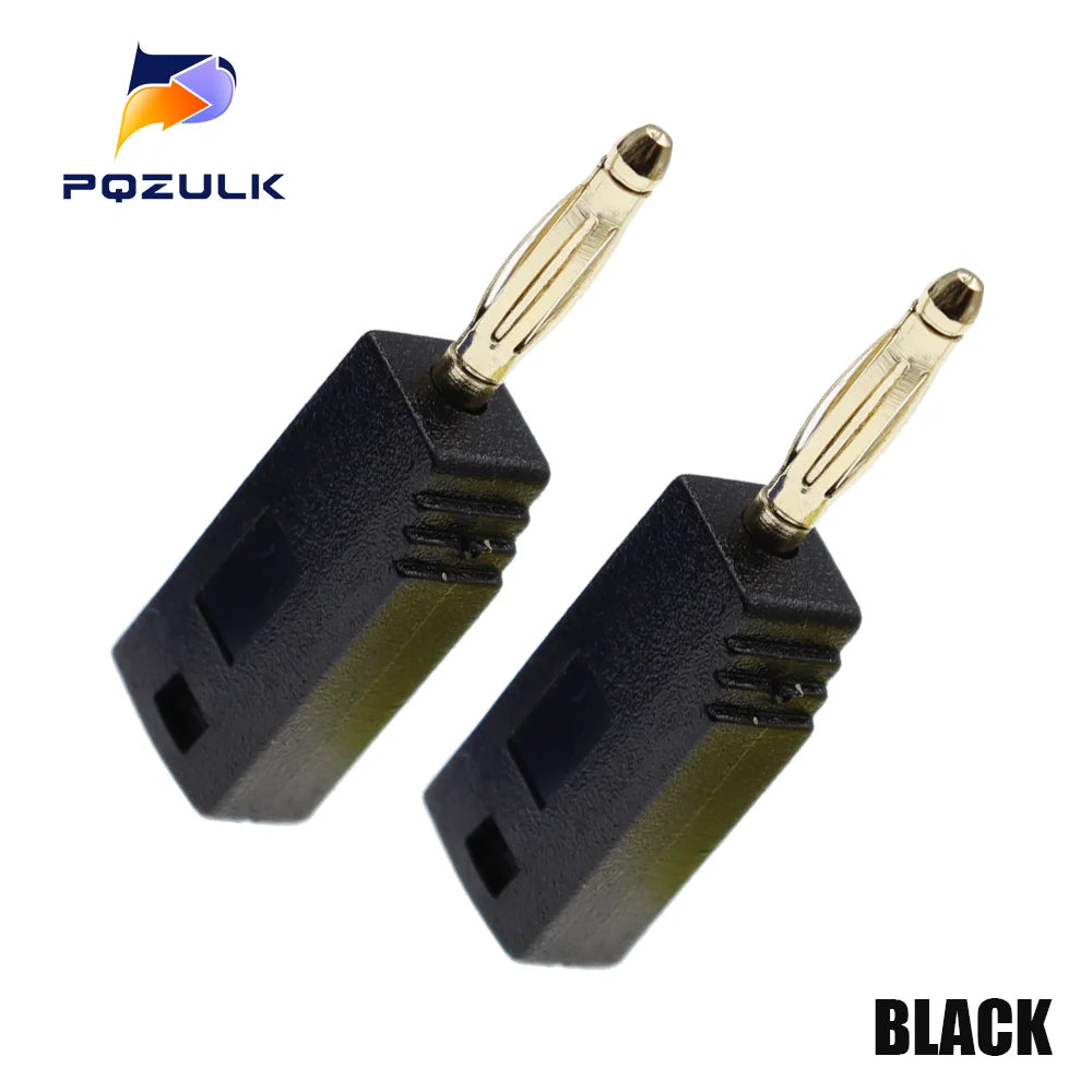 10PCS 2MM Male Retractable Tube Stackable Banana Plug Wire Solder Connector