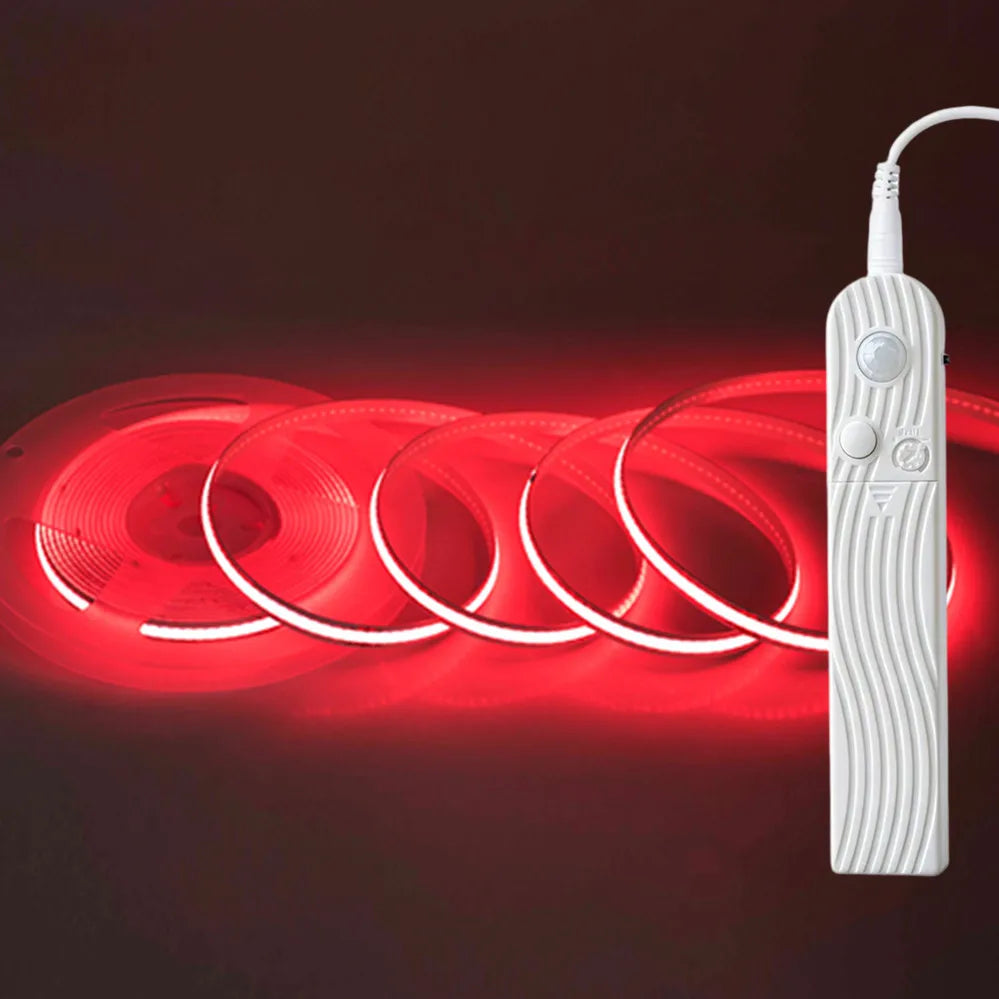 Dual Mode Adjustable 5V COB LED Strip Motion Sensor Night Light, Smart Induction Lamp for Bathroom Bedroom Bedside Home Decor