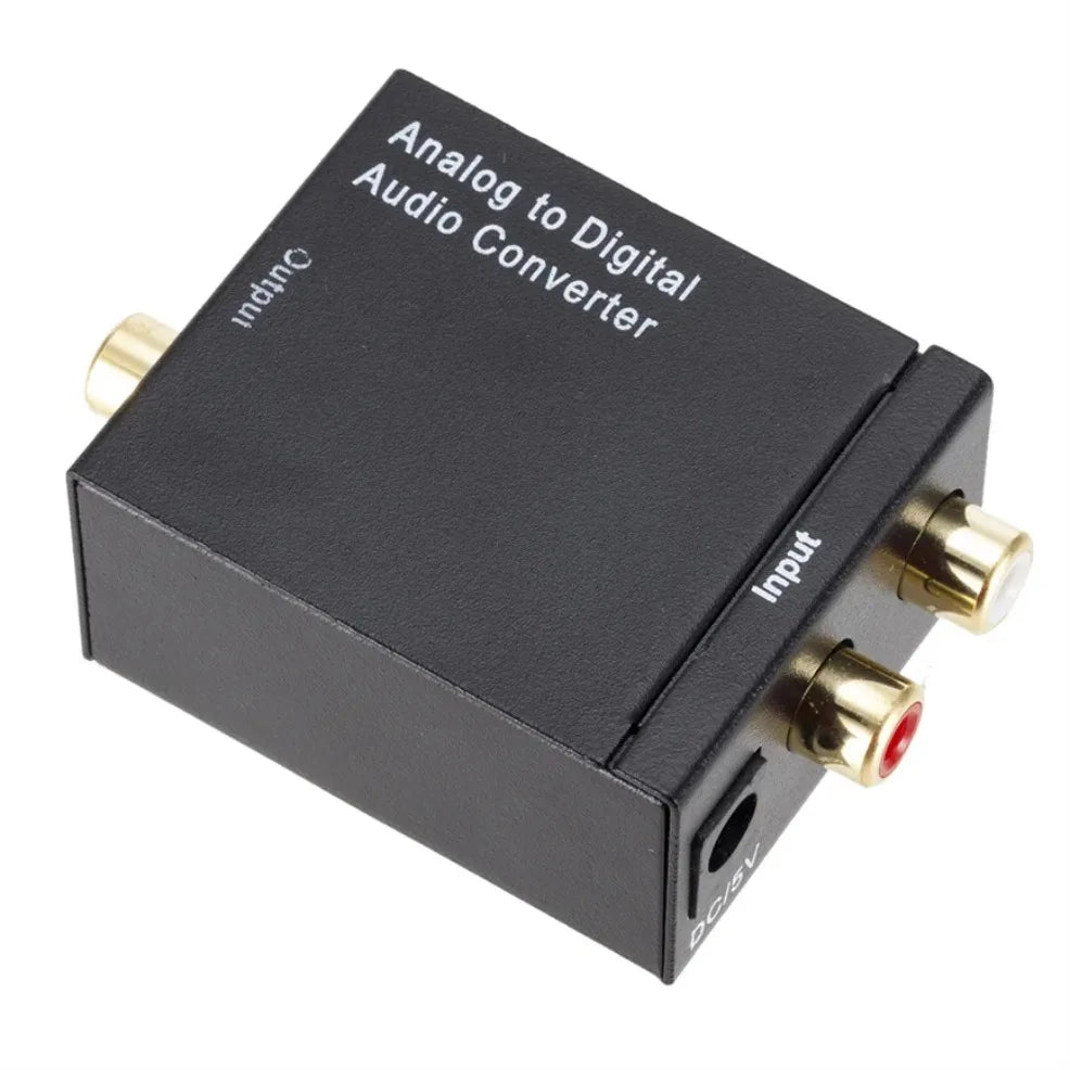 LccKaa Analog to Digital Audio Converter Amplifier Decoder Optical Coaxial RCA Toslink Audio Adapter SPDIF Adaptor for TV Xbox