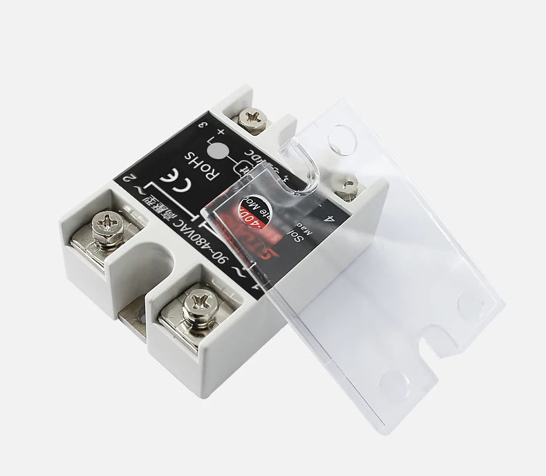 High-voltage Single-phase Solid State Relay Input 4-32VDC to Output 90-480VAC DC to AC SSR 10/25/40A Module Relay