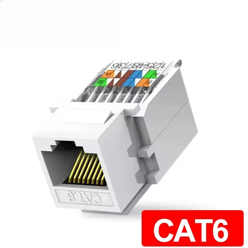 RJ45 Toolless Network Module Cat6 CAT5E Ethernet Keystone Jack No Punch Down Tool For Wall Plate Outlet T568A T568B Wiring