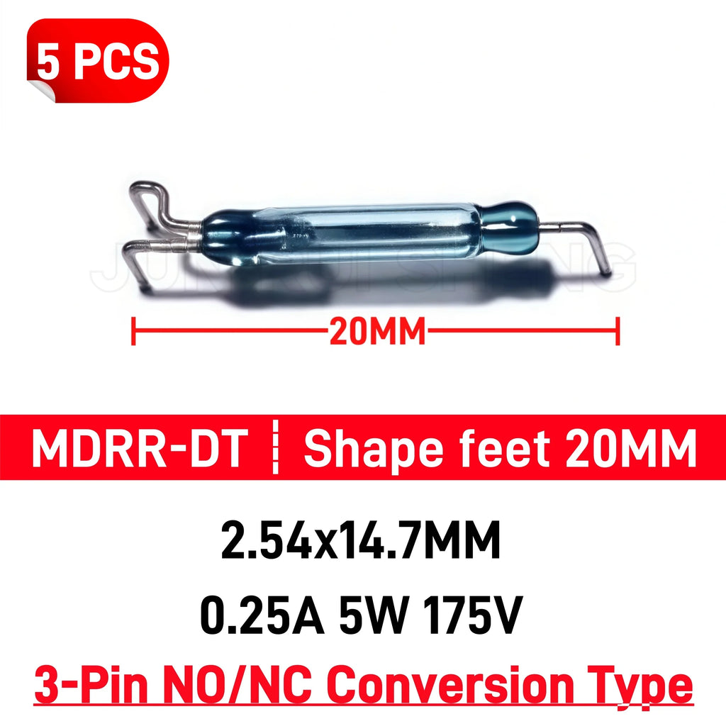 5PCS Original MDRR-DT DT-F/U NO/NC SPDT Changeover Reed Switch MDSM-DT 2*14MM 0.25A 5W 175V Normally Open/Closed Magnetic Sensor
