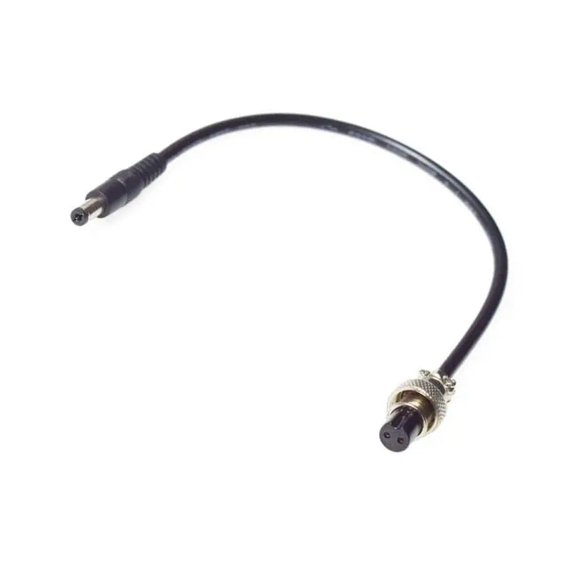GX12 2 Pin Female Connector to DC5.5 * 2.5 Cable 1M - 10A Straight Power Cable for Aviation Audio & Industrial Applications