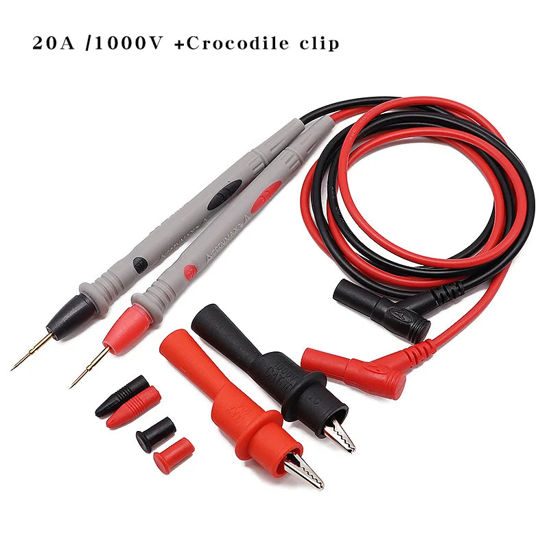 1000V 20A 10A Silicone Universal  Multimeter Probe Test Leads For Digital Multimeter Feelers Multimeter Wire Cable Pen Tip