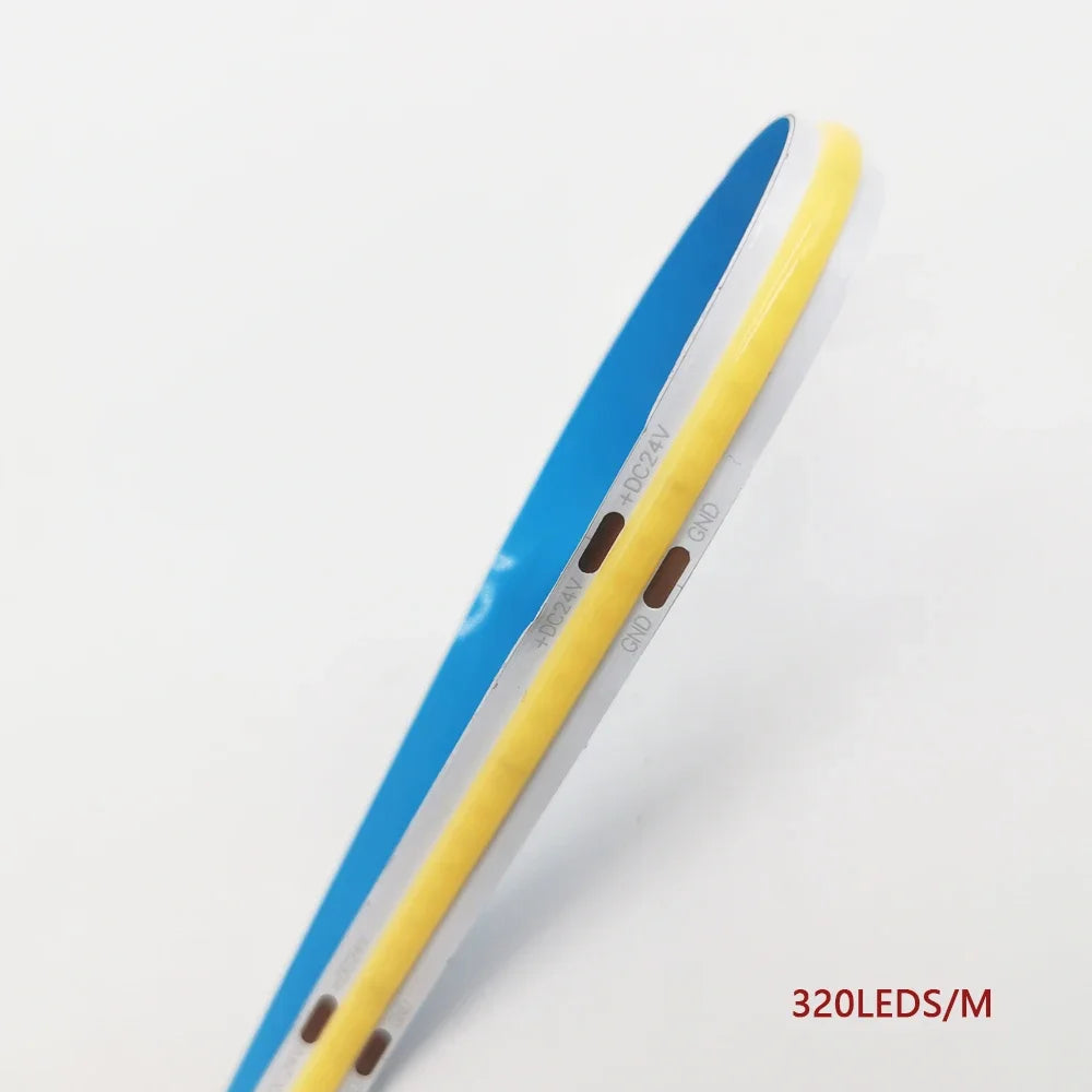 1-10M COB LED Linear Strip Lights RA90 320/608/640/840leds High Density Flexible FOB COB Dimmable Light DC24V DW/CCT/RGB/RGBCCT