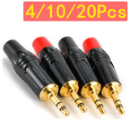 4/10/20PCS cable small three-core plug 3.5mm male Jack plug headphone  stereo/mono wire diameter
