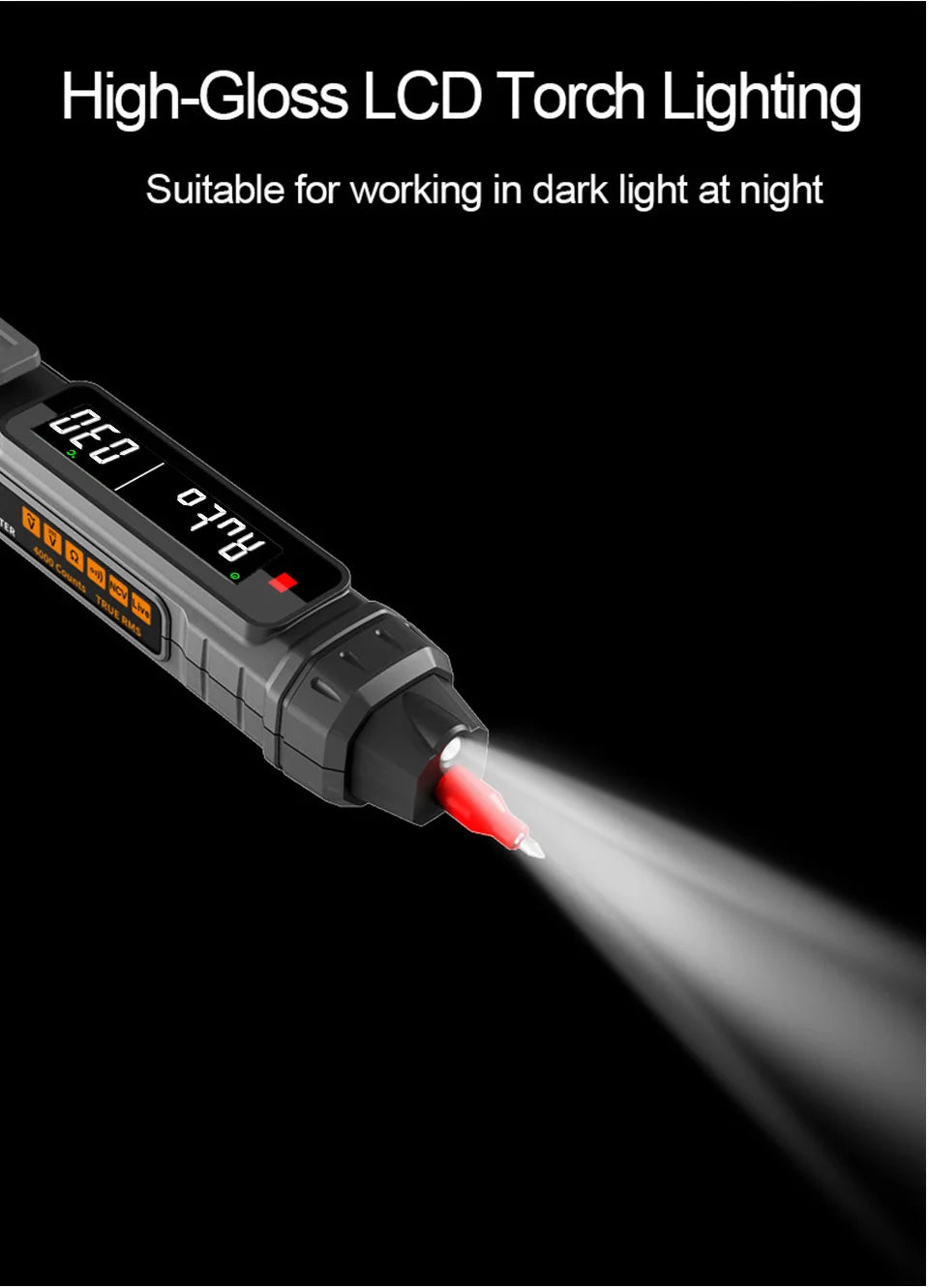 Smart Digital Multimeter 6000 Counts Non Contact High Precision Voltage Detector Pen Auto Range Capacitance OHm NCV Tester