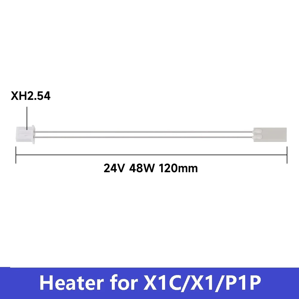 For Bambu Lab X1/X1-Carbon X1C Thermistor NTC100K Heating Sheet For Bambu Hotend Heater Cartridge 24V 3D Printer Parts