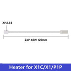 For Bambu Lab X1/X1-Carbon X1C Thermistor NTC100K Heating Sheet For Bambu Hotend Heater Cartridge 24V 3D Printer Parts