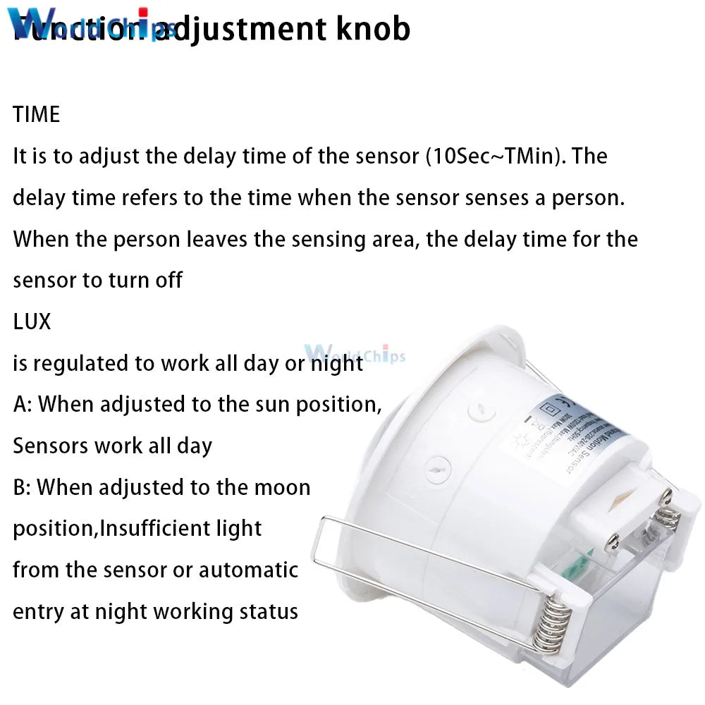 110V 220V Ceiling PIR Infrared Body Motion Sensor Detector Lamp Light Switch lampholder For LED lamp Bulb Automatic ON / OFF