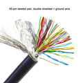 DB50 Solder-free Connector 50Pin Male Female Cable 1 Meter Double Shielded Solid Pin 3 Rows Terminal Block Board Extension Cord