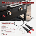 Piezo Igniter W/ Spark Ignition Propane Push Button Piezo Igniter Kit W/ Thread Ceramic Electrode Ignition Plug Type of 1 Out 2