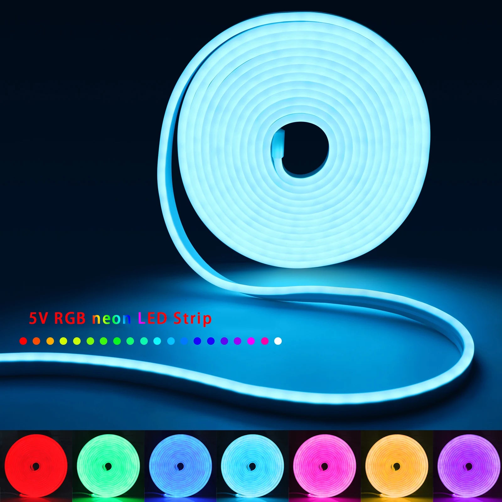 Smart RGB Neon Rope Light Waterproof LED Strip APP Remote Control Music Sync Tuya Alexa Google Home Decor Lamp