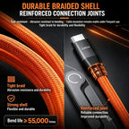 240W 2 in 1 USB C to USB C Fast Charging Foldable Bracket Data Cable Type C Desktop Holder Charging Wire For Iphone17 16 Samsung